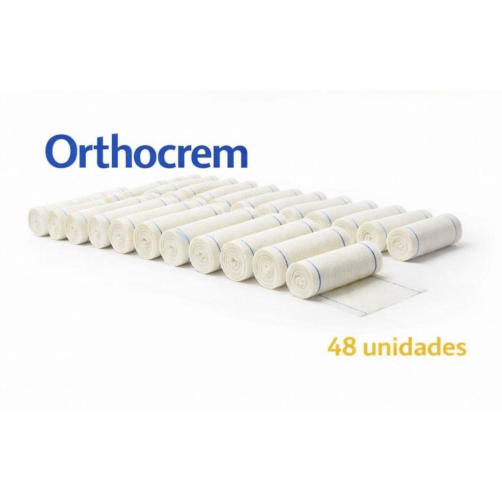 Kit 48un Atadura Crepom Crepe Curativo 10 cm x 180M Alta Qualidade Absorção Elasticidade