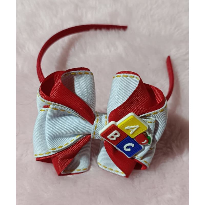 Tiara com laço Tiara de Cabelo infantil Arco infantil de Menina volta às aulas laço escolar para cabelo lindo e delicada
