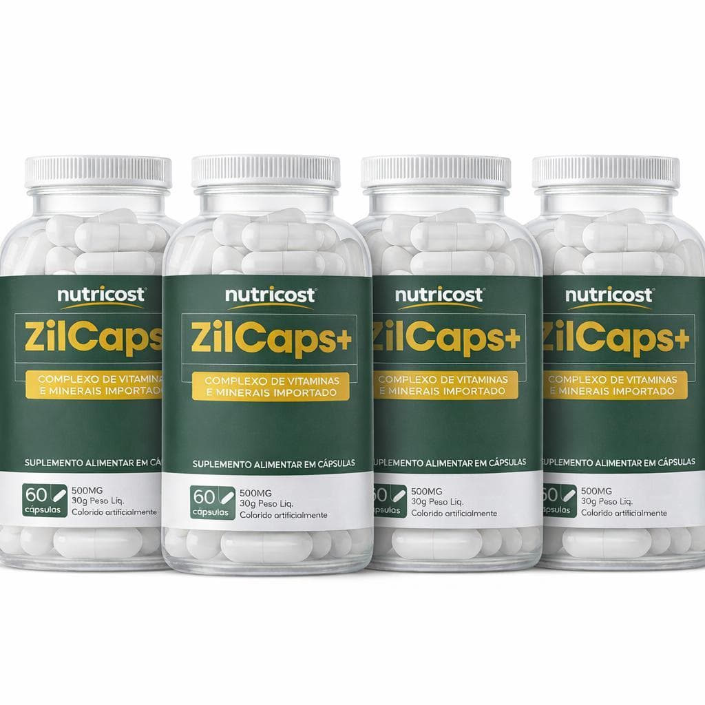 4 ZilCaps+ em cápsulas 60 unid - Suplemento uso diário Envio Rápido