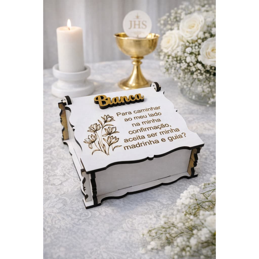 Caixa Personalizadas para Batizado Comunhão Eucaristia