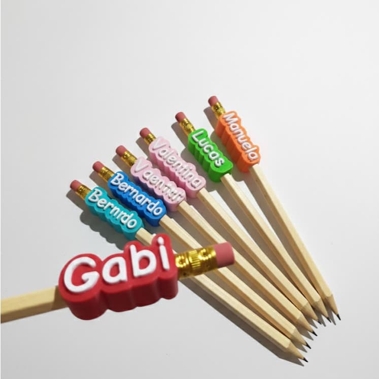 Marcador de Lápis Personalizado 3D - Exclusivo com Seu Nome!