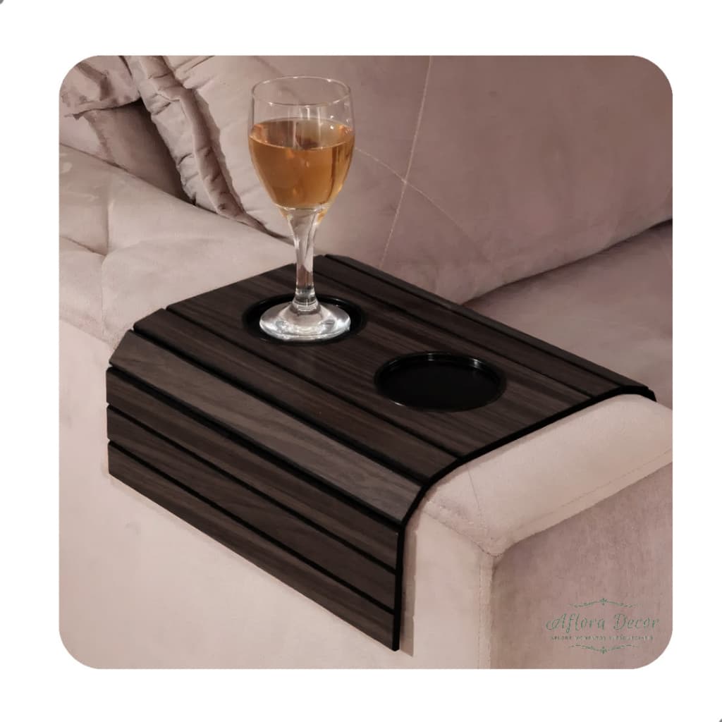 Apoio de Copos Flexível para Sofá, Porta Copos Antiderrapante Decorativo,  Esteira Sofisticada Copos