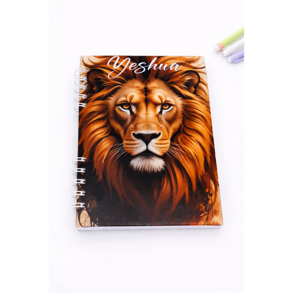 Caderno Personalizado Cristão / Leão de Judá/Capa dura/A5