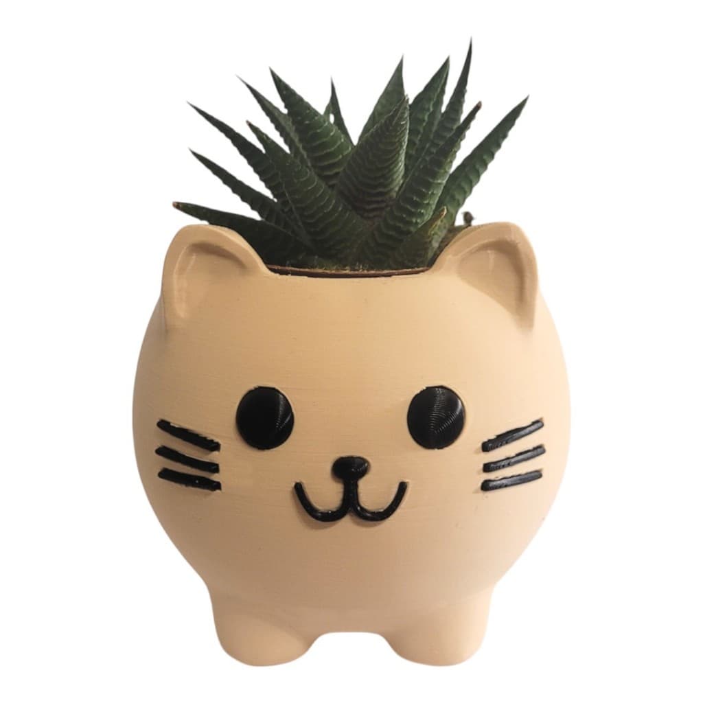 Vaso Gatinho para Suculentas - Decoração Fofa e Criativa (Cat Lover) Impressão 3D (Modelo 2)