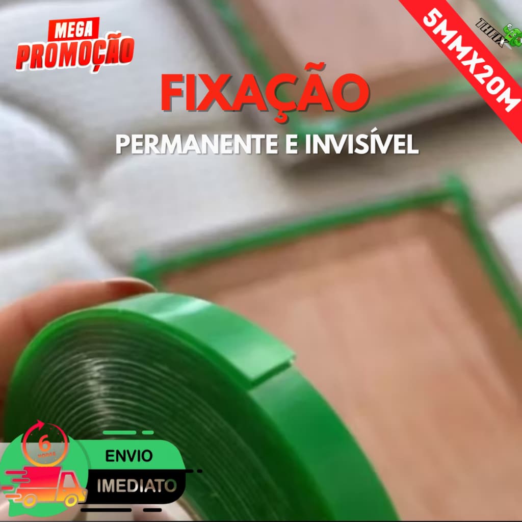 Fita Dupla Face Adere para Placas e Revestimentos 5 mm X 20 metros