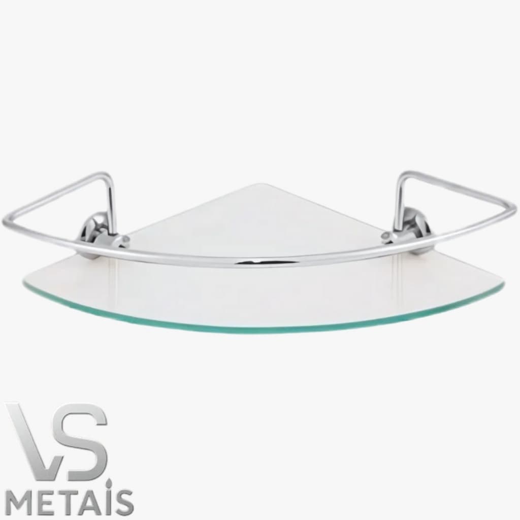 Porta Shampoo De Canto Luxo Prateleira Vidro Para Banheiro Ou Cozinha Organizador De Box