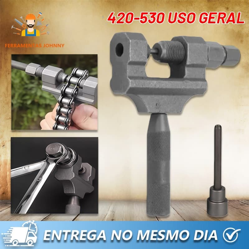 Chave Extrator Pino Corrente Moto Bike Mod Tamanho Para Corrente 420-530 De Moto Aço Carbono Universal