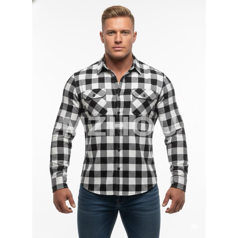 CAMISAS XADREZ MASCULINA FLANELADA MANGA LONGA COM BOLSOS FESTA JUNINA SLIM FIT