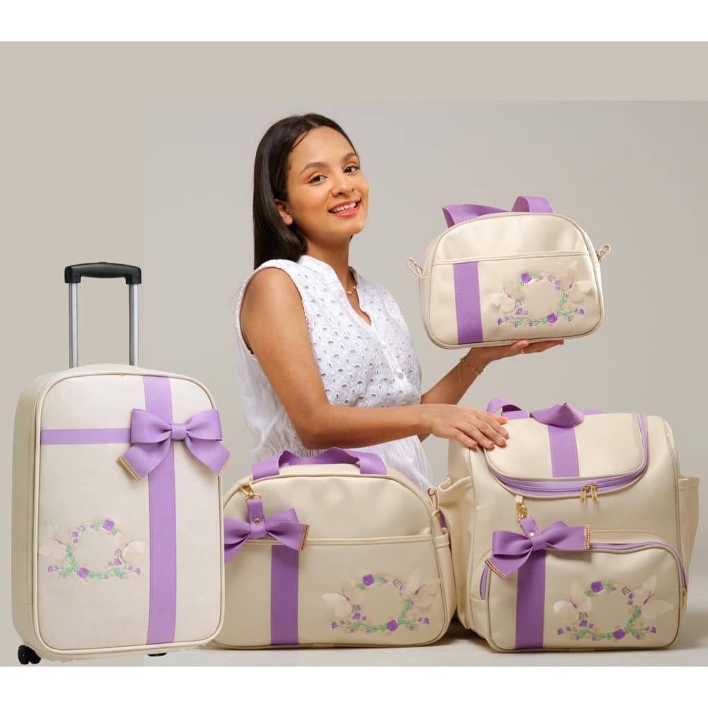 Bolsa Maternidade Menina Jardim Encantado Bolsa Enxoval Bolsa Fraldas