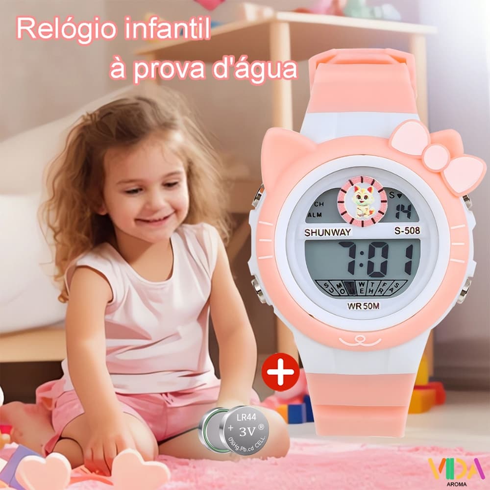 Relógio Infantil À Prova D Água Digital Relógios Estudantes Originais Esportivo Luminoso Eletrônico