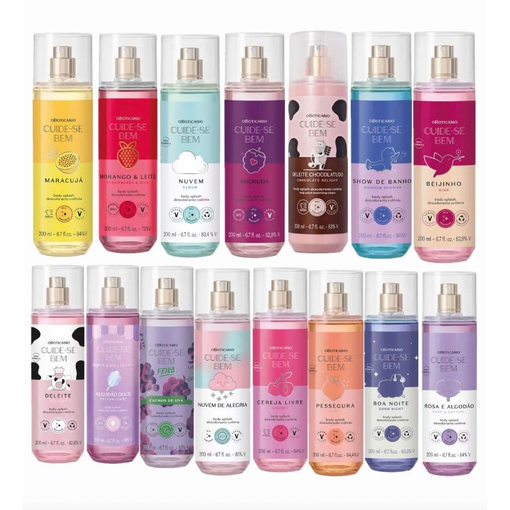 Body Splashes Cuide-Se Bem O Boticário Diversos 200 ML CADA
