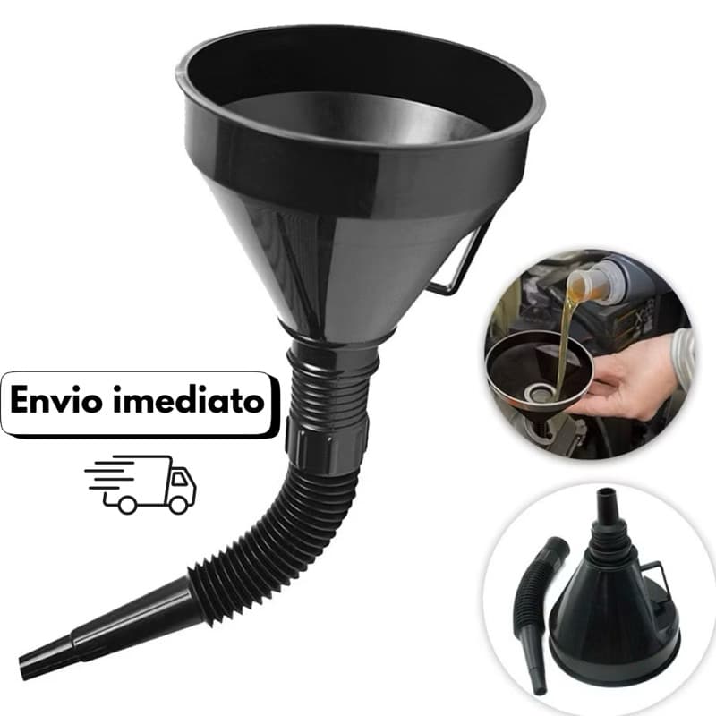 Funil Flexível Plástico Sanfonado Óleo Motos Carros Gasolina Combustível Álcool