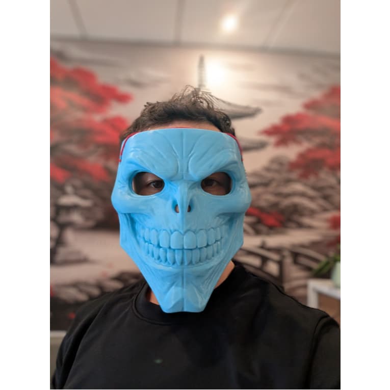 Muggora Mascara de Caveira Halloween/Carnaval 22CM de Altura 28CM de Largura Varias Cores Disponíveis