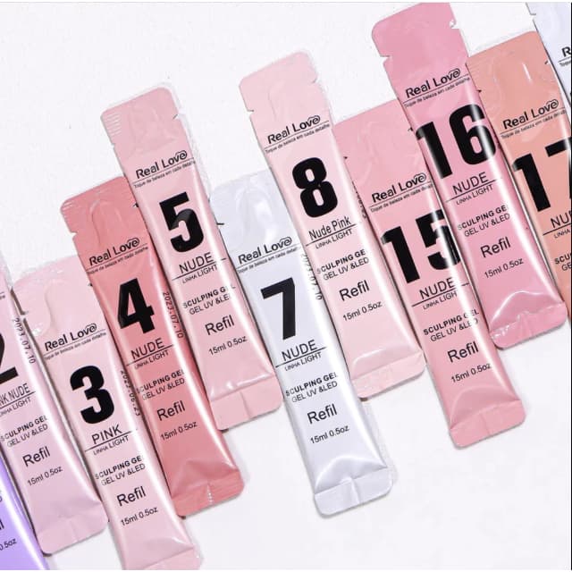 Refil Gel Real Love Modelagem para Unhas Sculpting Gel Linha Light - 15ml