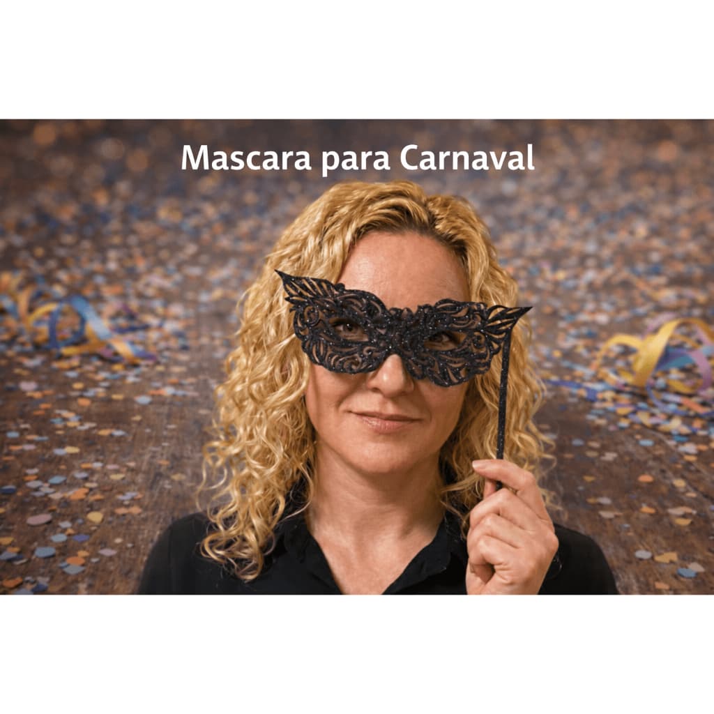Mascara Com Suporte Bastão para Carnaval Varias Cores Excelente Material - Impressão 3D