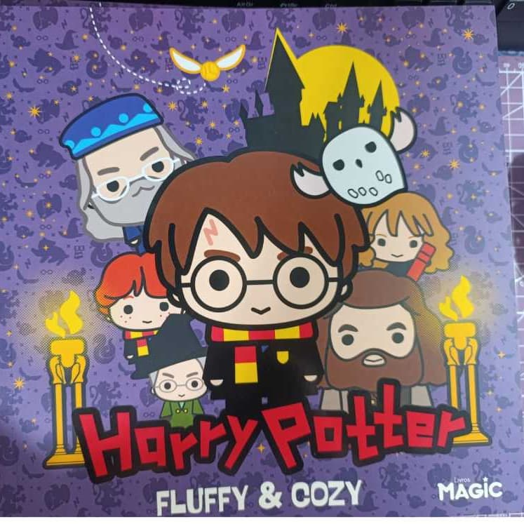 Livro de colorir Harry Potter Fluffy e cozy fofo colorir original presente capivara snoopy sunny days