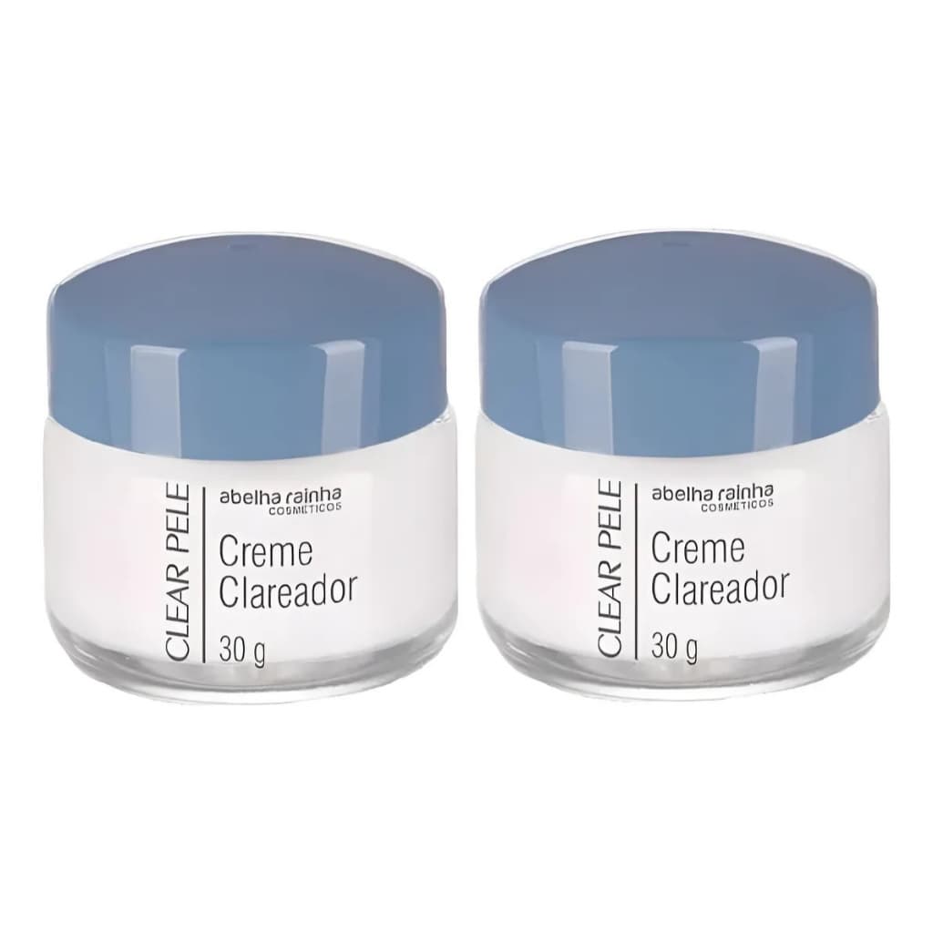 2 Creme Facial Clareador Noturno Clear Pele Abelha Rainha Todo Tipo De Pele - 30g