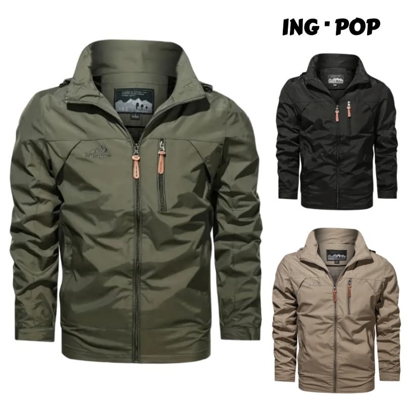 Jaqueta Impermeável E Corta Masculina com Capuz À Prova Inverno Vento e Impermeável para Caminhada