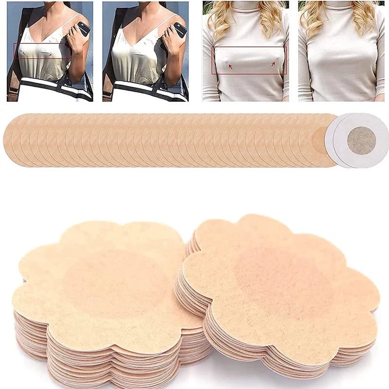 Kit Tapa-Seios Invisível Adesivo Protetor Com 7,5cm De Diâmetro cor aleatorio