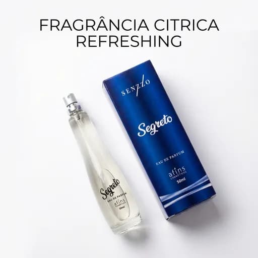 Perfume Cítrico Aromático 50ml – Fragrância Refrescante, Aroma Leve e Uso Diário