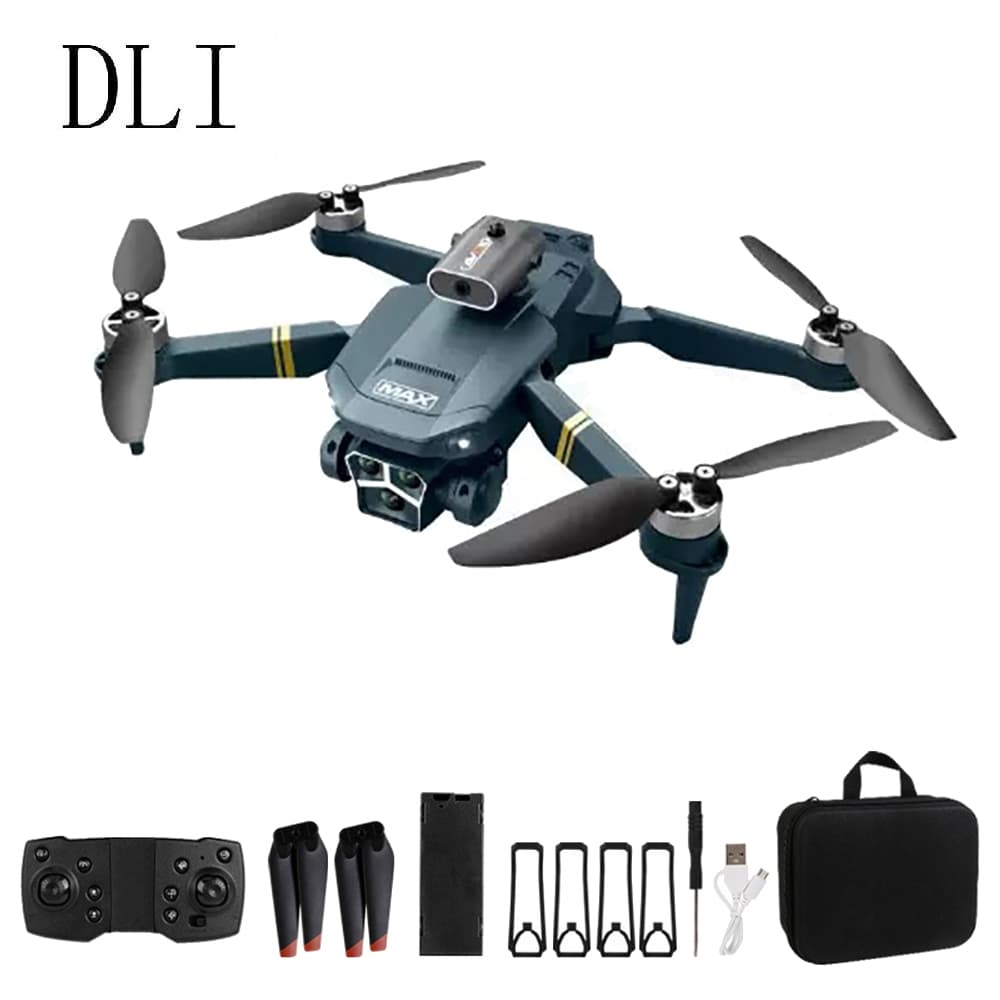 DLI Mini Drone Dual Camera Com WIFI Motor Sem Escovas Profissional HD Fotografia Obstáculos