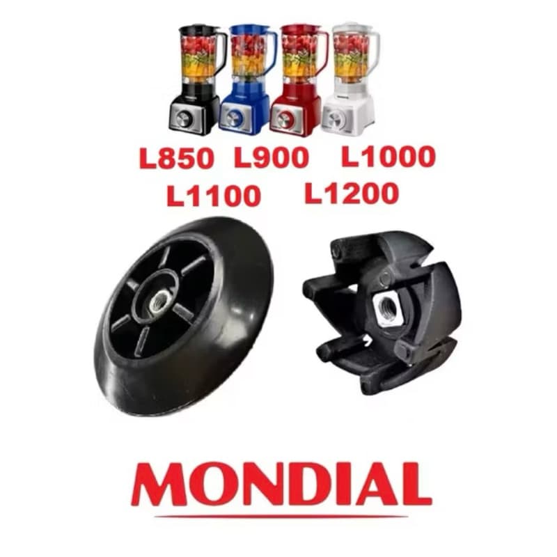 Arraste do Copo e Motor Liquidificador Mondial Turbo L1200/L850/L900/L1000/L1100
