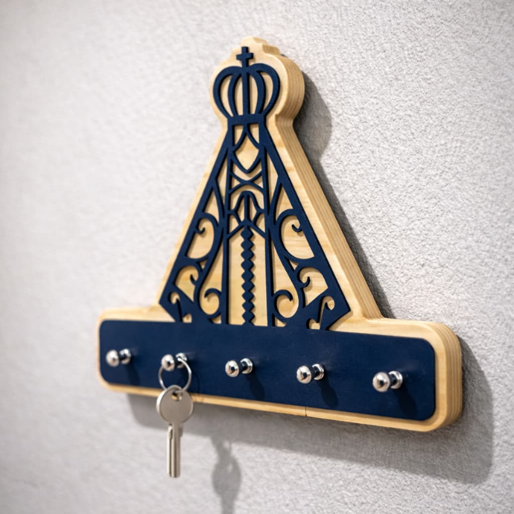 Porta Chaves Nossa Senhora Aparecida Decorativo Em MDF