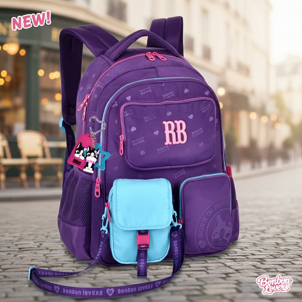 Kit Mochila Costas Rebecca Bonbon Estojo Box Urban Mix 2 em 1 Original Bolsinha Feminina Escolar