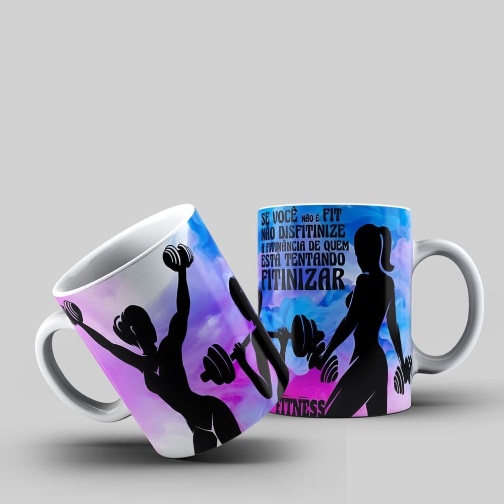Caneca Academia Engraçada - Se Você Não é Fit - Presente Treino