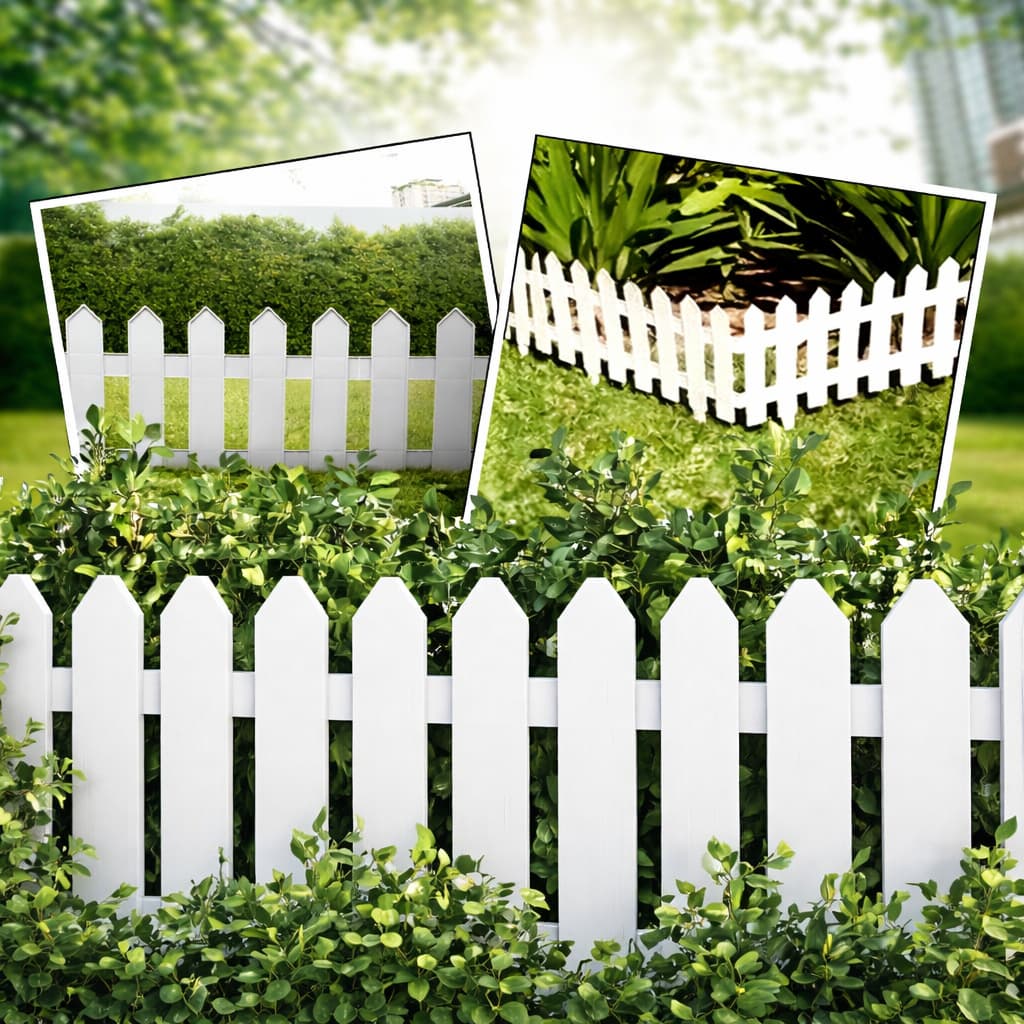 Kit 12 Cercas Plástica Decorativa Jardim Inglês Resistente