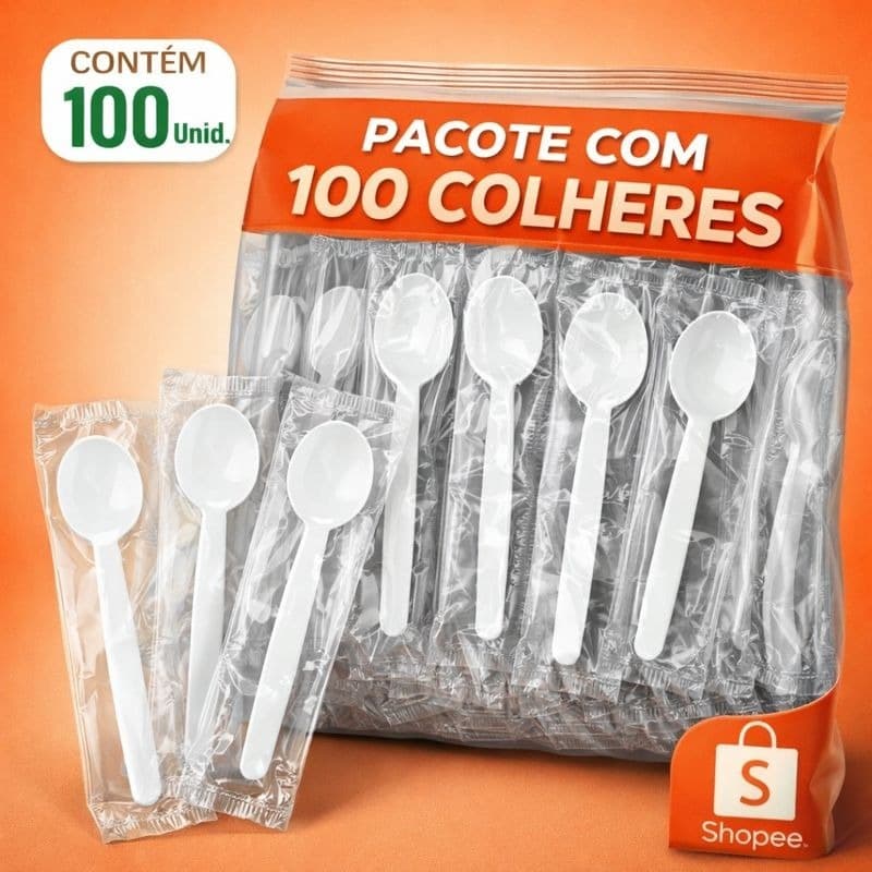 Colher Super Resistente Embalado Para Delivery Sobremesa