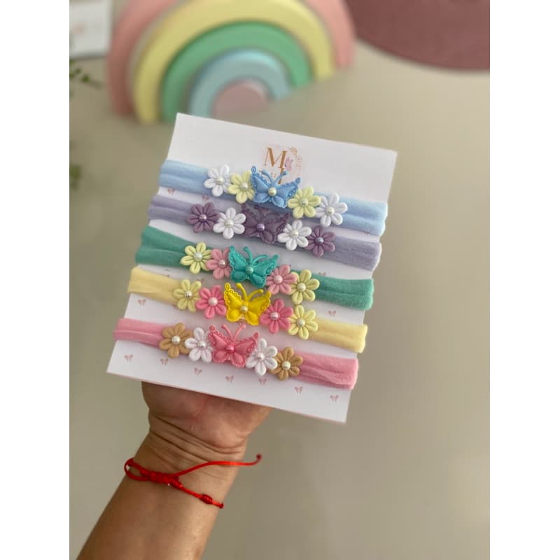 kit faixinhas de Bebê delicadas/Jardim Encantado/Meus Primeiros Laços/Nao Aperta/Para Presente