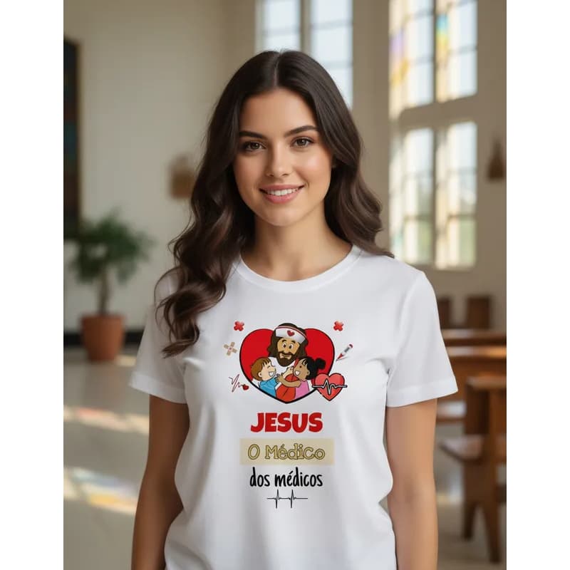 Camiseta Jesus Medico dos Médicos