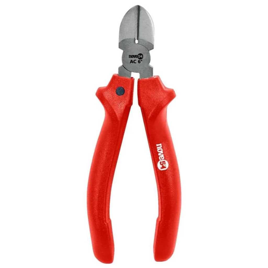 Alicate corte diagonal 6", em aço carbono polido, NOVE54