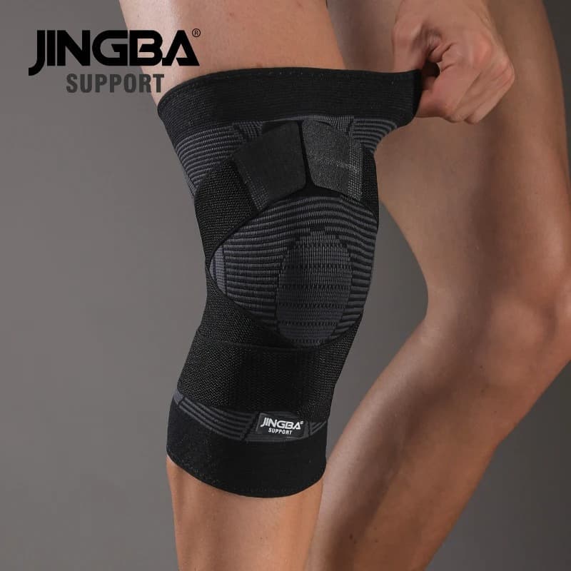 Joelheira estabilizadora Profissional M com cinta compressão proteção joelho musculação crossfit