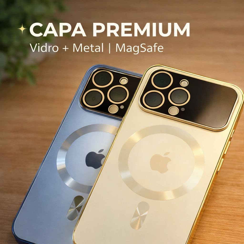 Capa De Vidro Premium para iPhone - MagSafe PC Slim Case