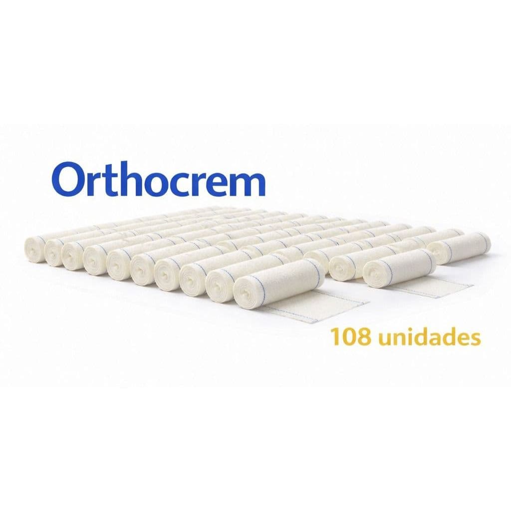 Kit 108un Atadura Crepom Crepe Curativo 10 cm x 180M Alta Qualidade Absorção Elasticidade