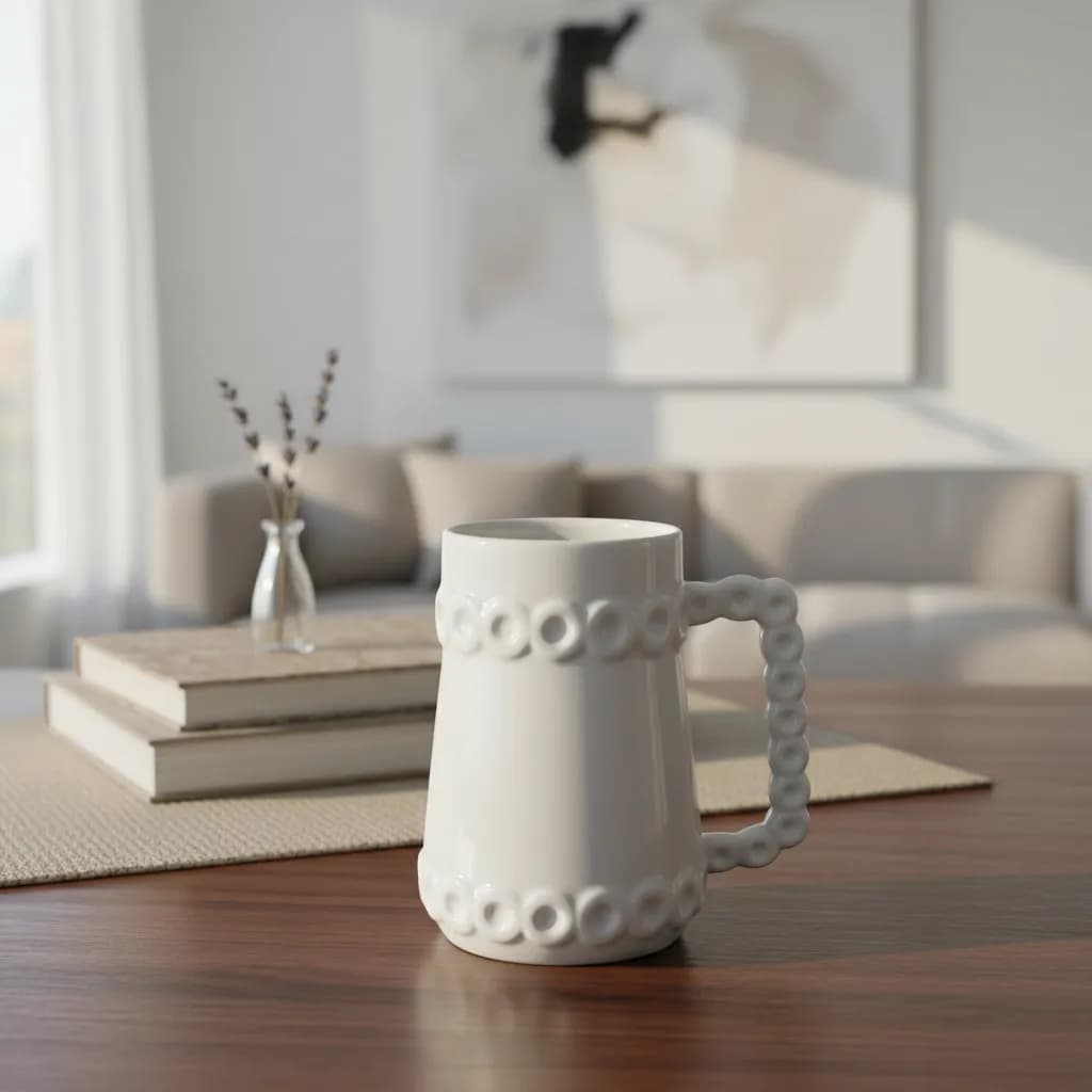 1 Caneca Tradicional De Chopp 600ml Porcelana