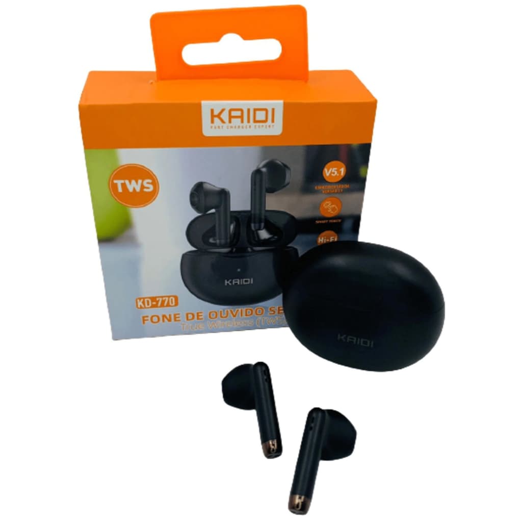 FONE KAIDI SEM FIO KD-770 PRETO
