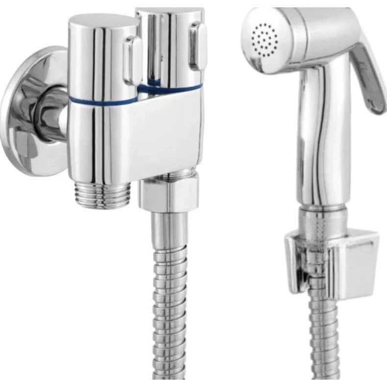 Ducha Higiênica C77 Registro Duplo Duas Saídas Metal Cromado 1/2.