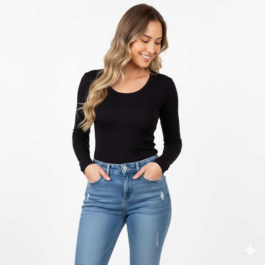 Segunda pele Feminina básica kit com 2 unidades