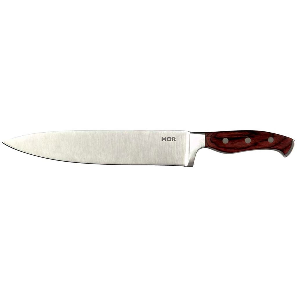 Faca 9” Mor Linha Steel Aço Inoxidável Cabo Madeira Cozinha