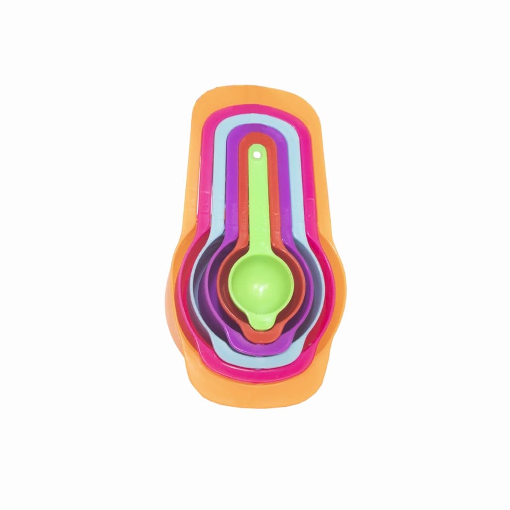 Conjunto Jogo Medidores Medidas Colher Xícara Colorido 6 Pçs