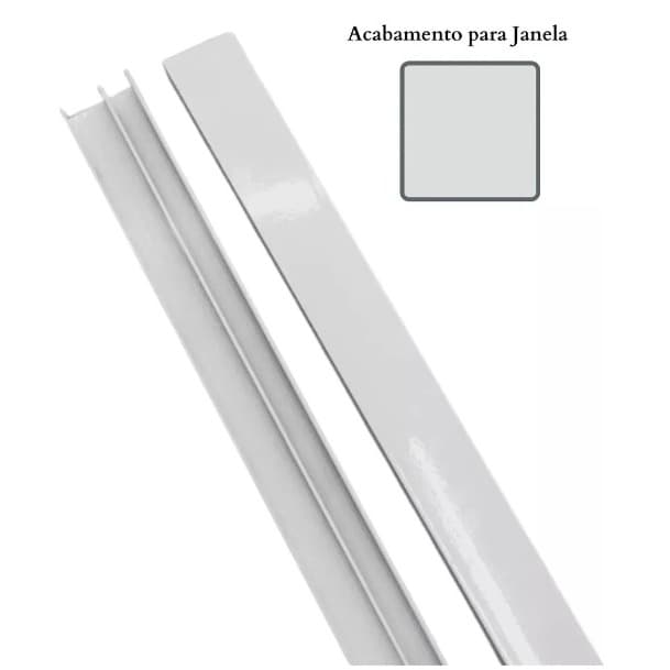 Arremate em Aluminio Alisares Guarnição p/ Janela - 80 cm x 80cm Branco