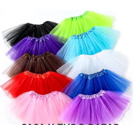 Saia De Tule Cor Lisa Carnaval