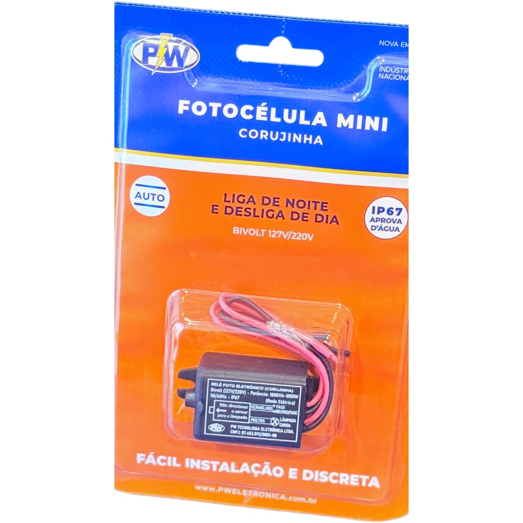 FOTOCELULA PW MINI DIA E NOITE - BIVOLT - DISCRETA - FACIL INSTALAÇAO