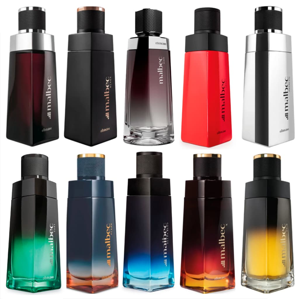 Perfumes Malbec Colônia 100mL | X | Tradicional | Flame | Black | Black Legend Legend | Bleu | Ultra Bleu | Magnetic |