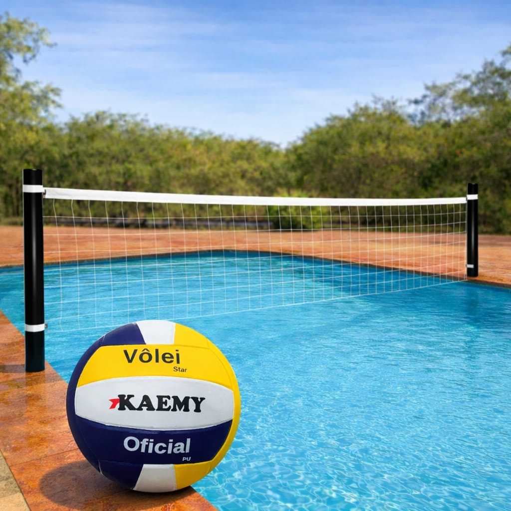 Kit Bola Vôlei Profissional, Rede Recreação, Praia e Piscina