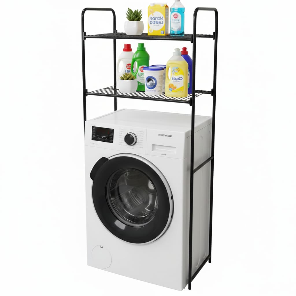 Organizador Rack Estante Lavanderia 2 prateleiras Aço