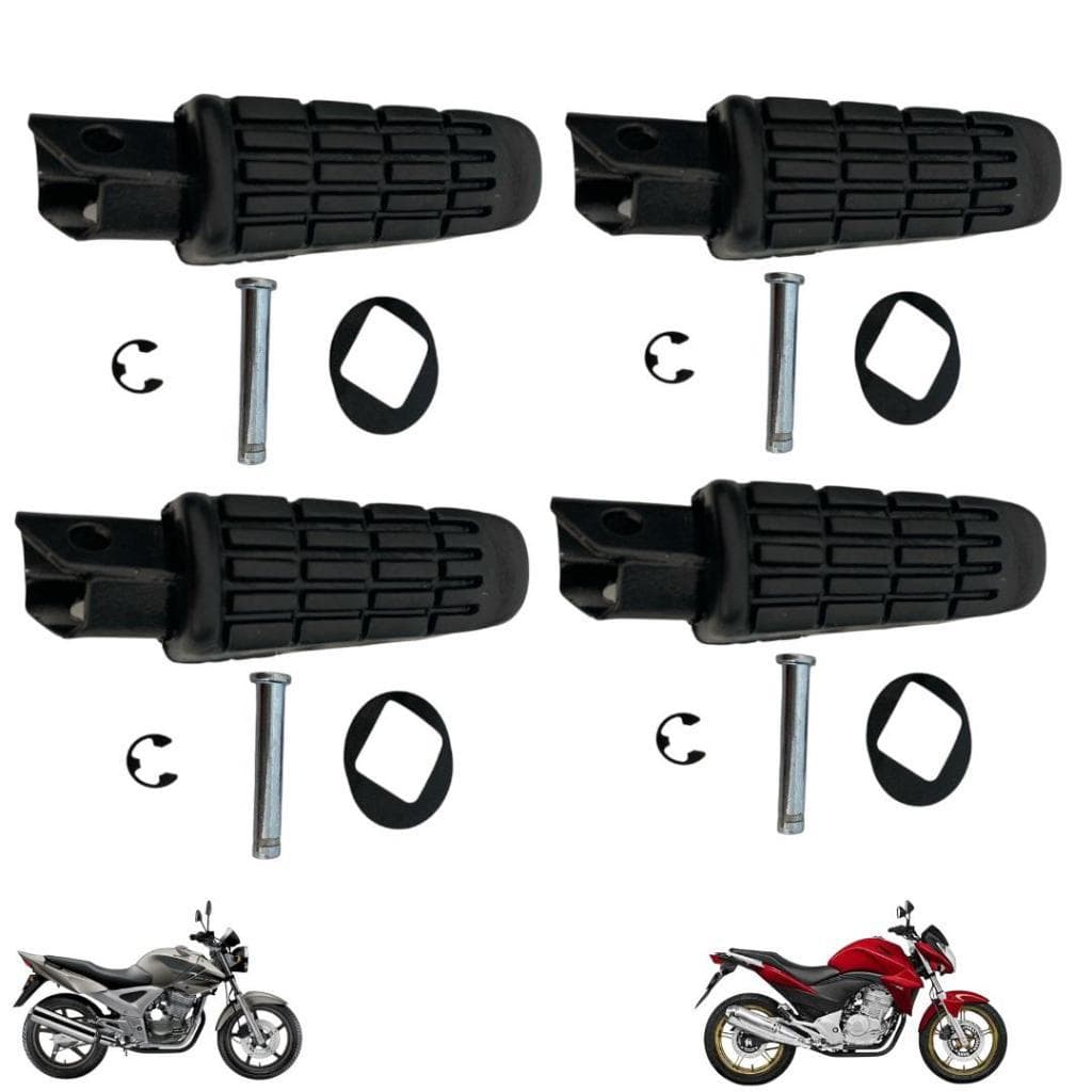 Kit Pedaleira Dianteira + Traseira Modelo Cb300 Cbx 250 Twister Cbx 200 Strada
